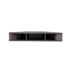 Meuble TV d'angle flottant de 47", 3 étagères, style transitionnel, support mural peu encombrant