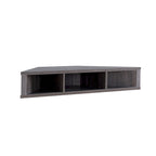 Meuble TV d'angle flottant de 47", 3 étagères, style transitionnel, support mural peu encombrant