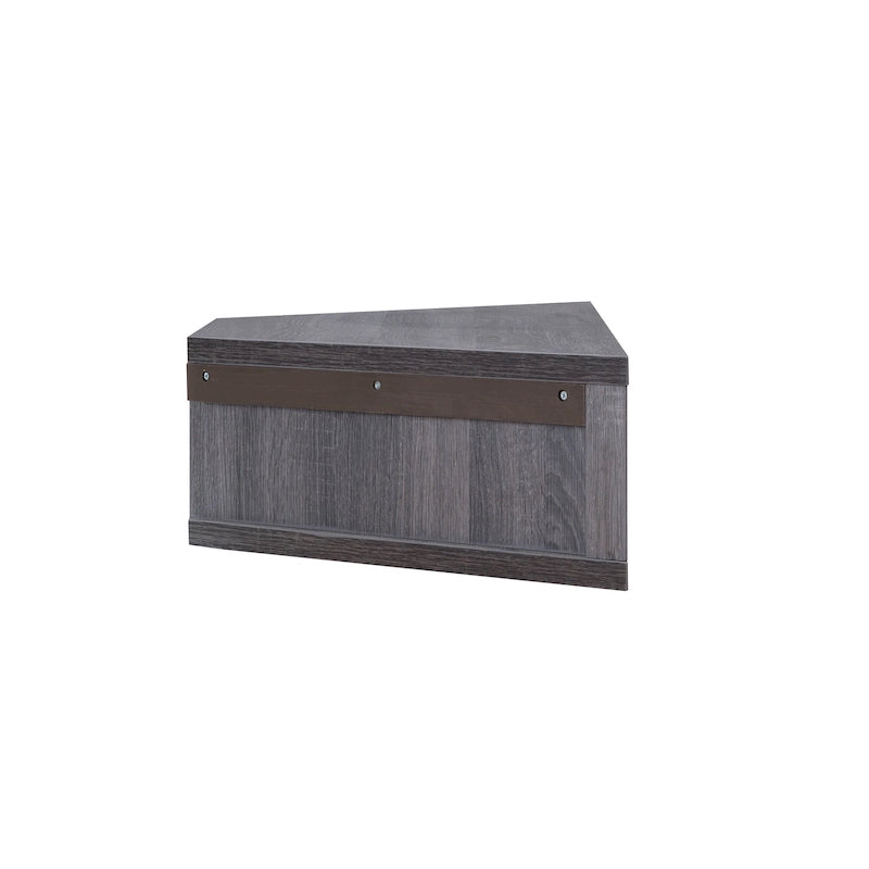 Meuble TV d'angle flottant de 47", 3 étagères, style transitionnel, support mural peu encombrant