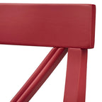 Lot de 2 chaises de salle à manger en bois d'hévéa, dossier en croix, capacité de 113 kg, finition mate