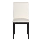 Lot de 2 chaises de salle à manger rembourrées, cadre en métal espresso, assise rembourrée, style moderne
