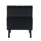 Fauteuils d'appoint en cuir végétalien capitonné avec garniture cloutée