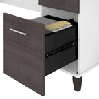 Bureau d'ordinateur de 152 cm avec tiroirs, bureau d'écriture pour bureau à domicile, plusieurs options de finition
