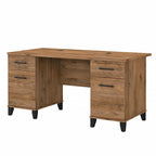 Bureau d'ordinateur de 152 cm avec tiroirs, bureau d'écriture pour bureau à domicile, plusieurs options de finition