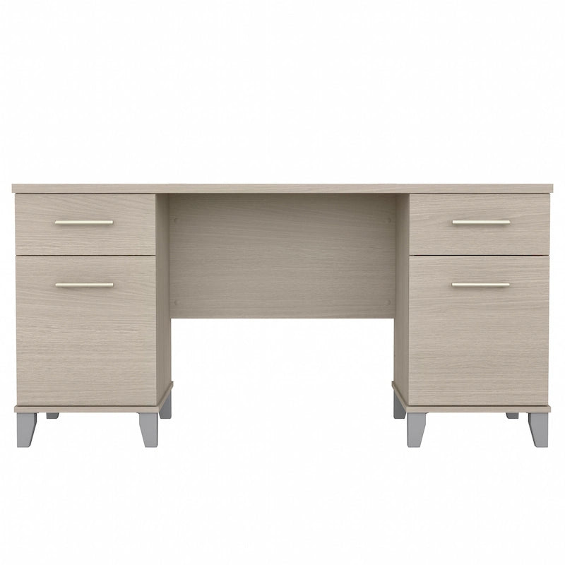 Bureau d'ordinateur de 152 cm avec tiroirs, bureau d'écriture pour bureau à domicile, plusieurs options de finition