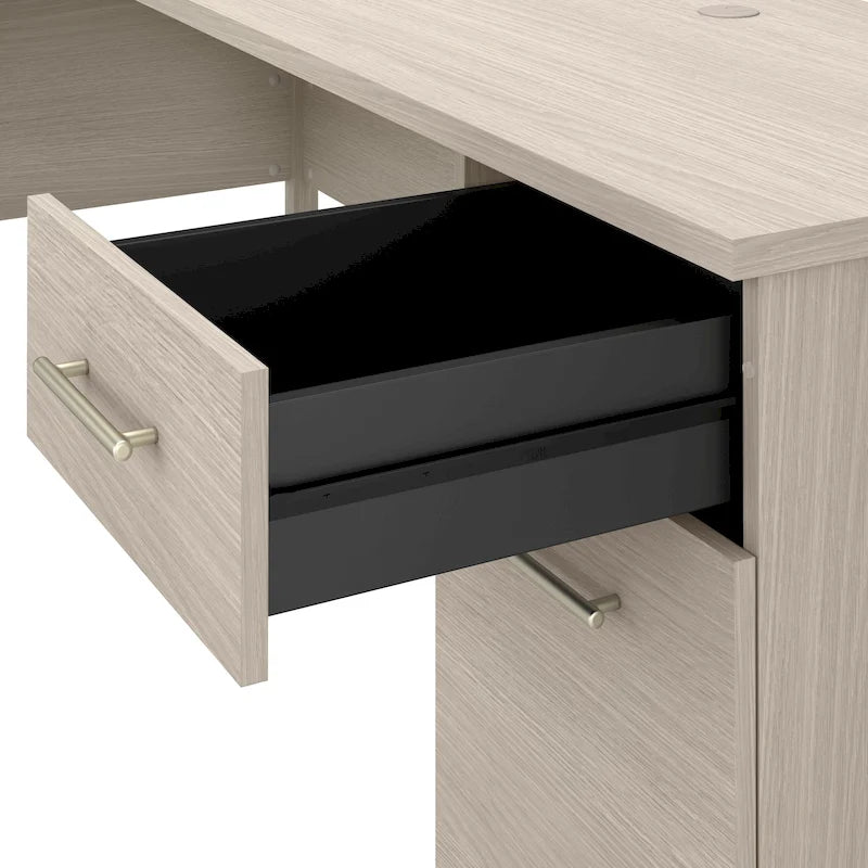Bureau d'ordinateur de 152 cm avec tiroirs, bureau d'écriture pour bureau à domicile, plusieurs options de finition