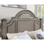Chambre à coucher 5 pièces style classique en bois gris, ensemble traditionnel