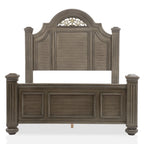 Chambre à coucher 5 pièces style classique en bois gris, ensemble traditionnel
