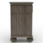 Chambre à coucher 5 pièces style classique en bois gris, ensemble traditionnel