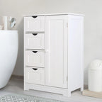 Meuble de Rangement Salle de Bain VEIKOUS sur Pied avec 4 Tiroirs
