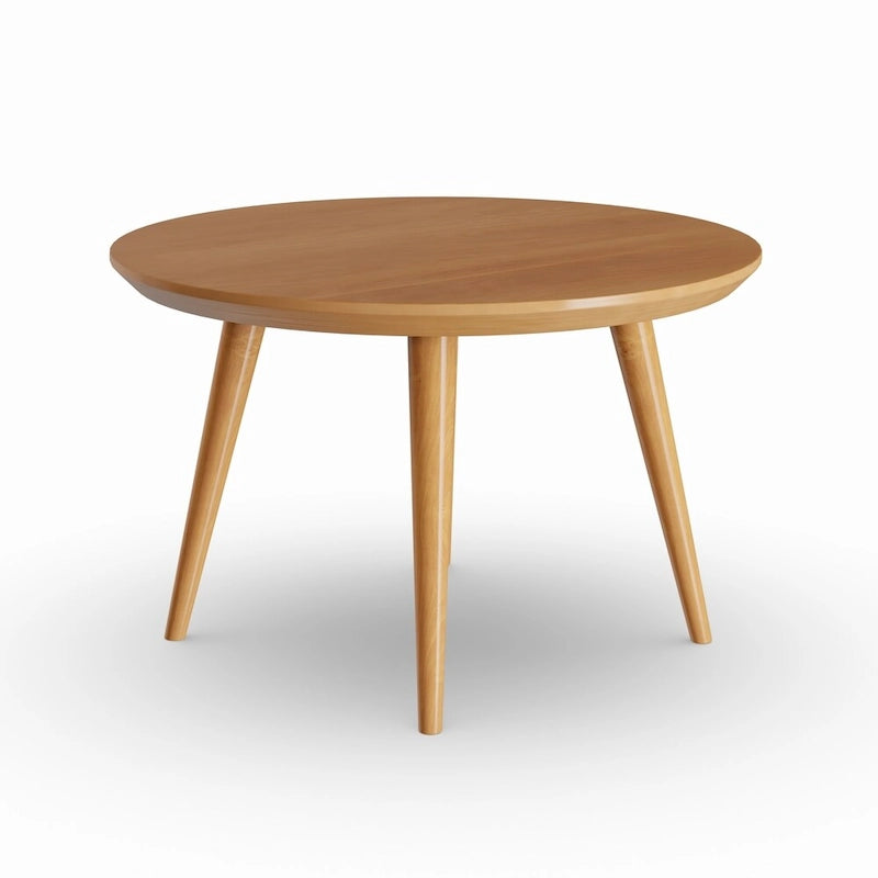 Table basse ronde Carson Carrington Olgod en merisier, style milieu de siècle