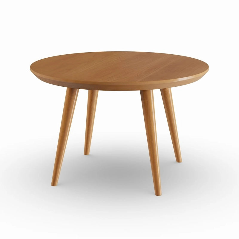 Table basse ronde Carson Carrington Olgod en merisier, style milieu de siècle