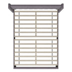 Meuble TV multifonctionnel de 71 po avec rangement, fini expresso, style contemporain