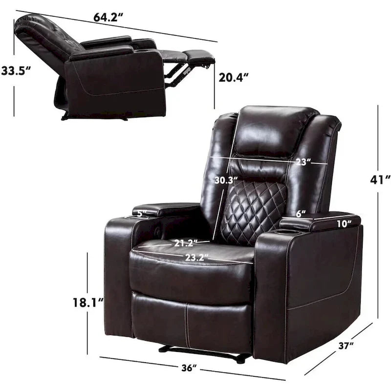 Fauteuil inclinable multiposition motorisé de cinéma maison Ebello