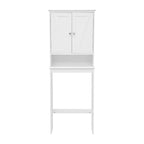 Armoire de salle de bain de style rustique à suspendre au-dessus des toilettes avec étagères et portes à fermeture magnétique