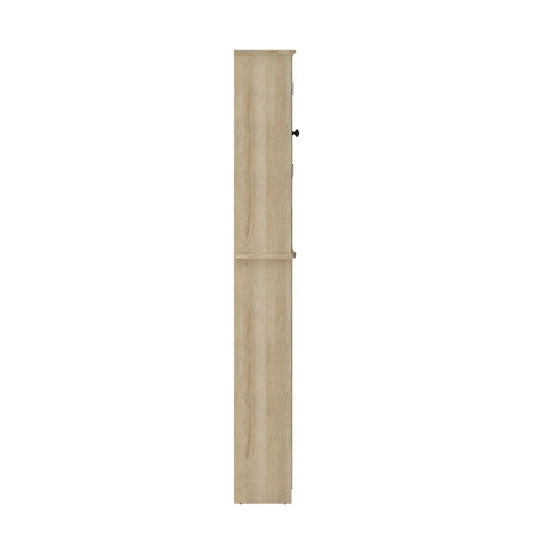 Armoire de salle de bain de style rustique à suspendre au-dessus des toilettes avec étagères et portes à fermeture magnétique