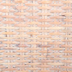 Lot de 2 chaises de salle à manger en osier naturel L 48 cm x P 56 cm x H 104 cm, style bohème côtier
