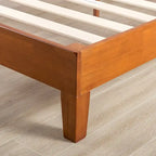 Cadre de lit plateforme en bois massif 12", sommier à lattes, pas besoin de sommier tapissier, style Mid-Century
