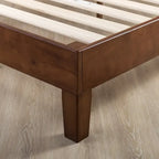 Cadre de lit plateforme en bois massif 12", sommier à lattes, pas besoin de sommier tapissier, style Mid-Century