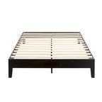 Cadre de lit plateforme en bois massif 12", sommier à lattes, pas besoin de sommier tapissier, style Mid-Century