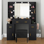 Coiffeuse Moasis avec prises intégrées et miroir lumineux - 55,1 H X 43,3 L X 15,74 P