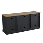 Meuble TV en bois brut imitation 54 po pour téléviseurs de 60 po - 54 po de largeur