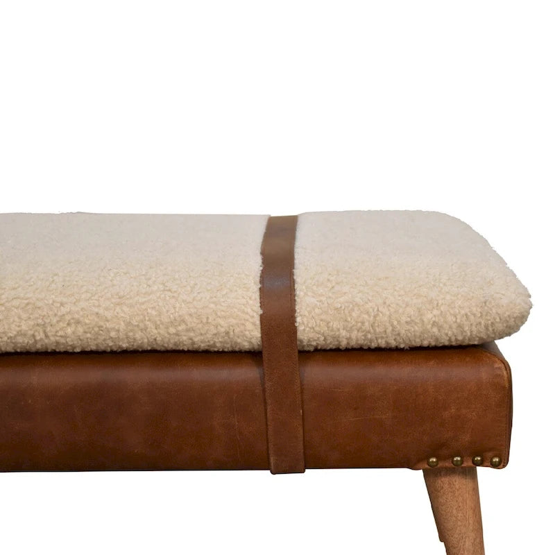 Banc en cuir Boucle Buffalo Hide