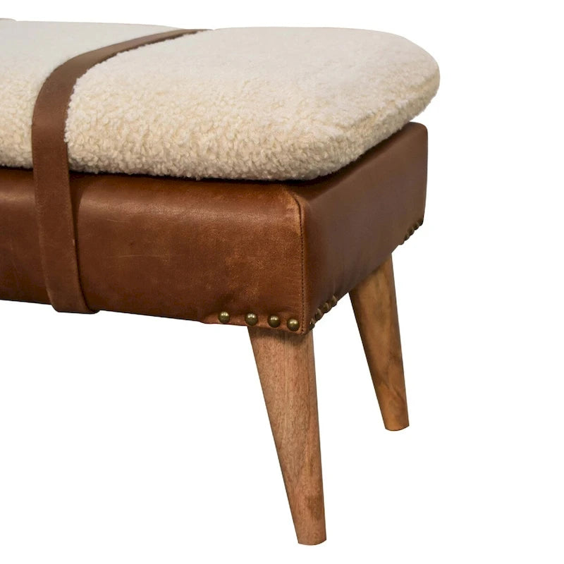Banc en cuir Boucle Buffalo Hide