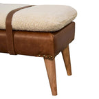 Banc en cuir Boucle Buffalo Hide