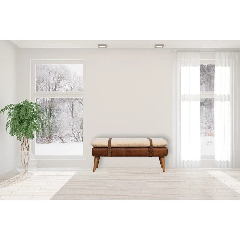 Banc en cuir Boucle Buffalo Hide