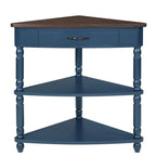 Table d'appoint d'angle triangulaire en bois pour petit salon