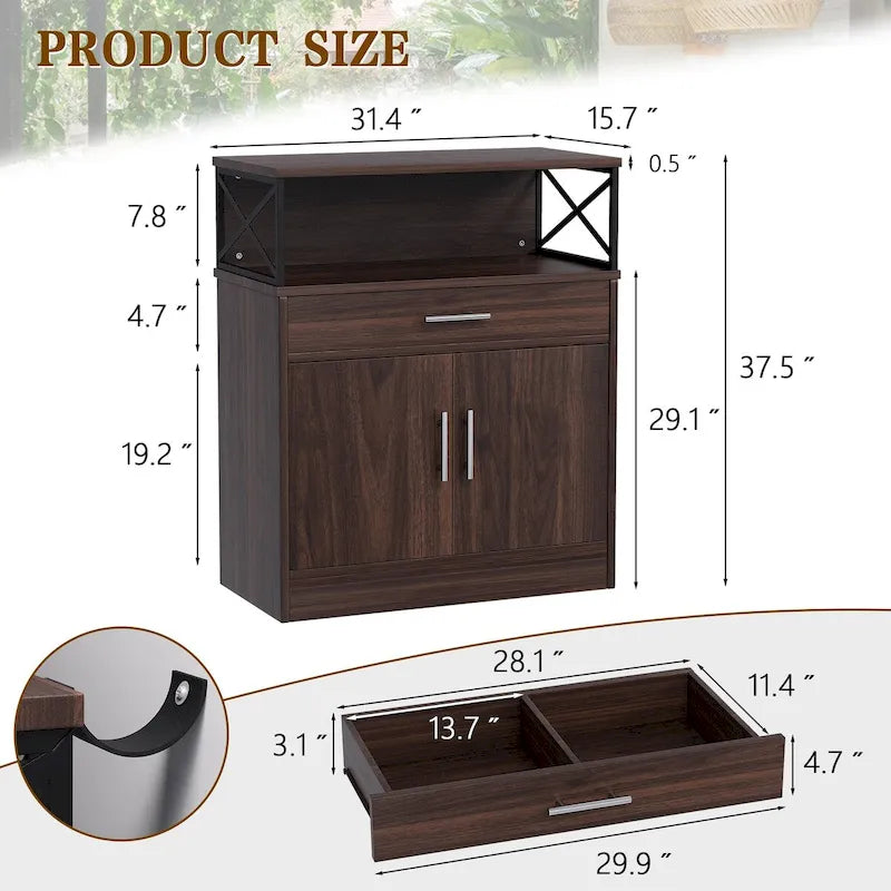 Buffet Futzca, Meuble de rangement de cuisine