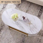 Table basse moderne de luxe à panneaux cannelés, table d'appoint avec plateau en faux marbre