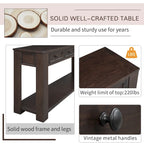 Console/Table d'appoint avec tiroirs de rangement et étagère inférieure - 63L x 14W x 30H