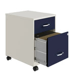 Classeur mobile vertical 2 tiroirs de 45,7 cm de profondeur, format lettre, avec tiroir accessoire Space Solutions 18