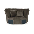 Signature Design by Ashley Canapé d'angle inclinable 6 places avec chaise longue Top Tier marron - 147 L x 134 P x 41 H