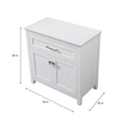 Meuble de rangement de salle de bain autoportant Indigo Home 30 pouces - 30 x 16