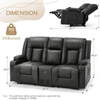 Canapé inclinable manuel AECOJOY pour VR, siège de cinéma maison en PU avec console