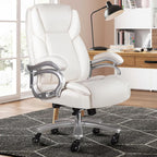 Chaise de bureau de direction Bossin grande taille et forte, 500 lb, avec support lombaire réglable, chaise ergonomique en cuir PU à dossier haut pour ordinateur