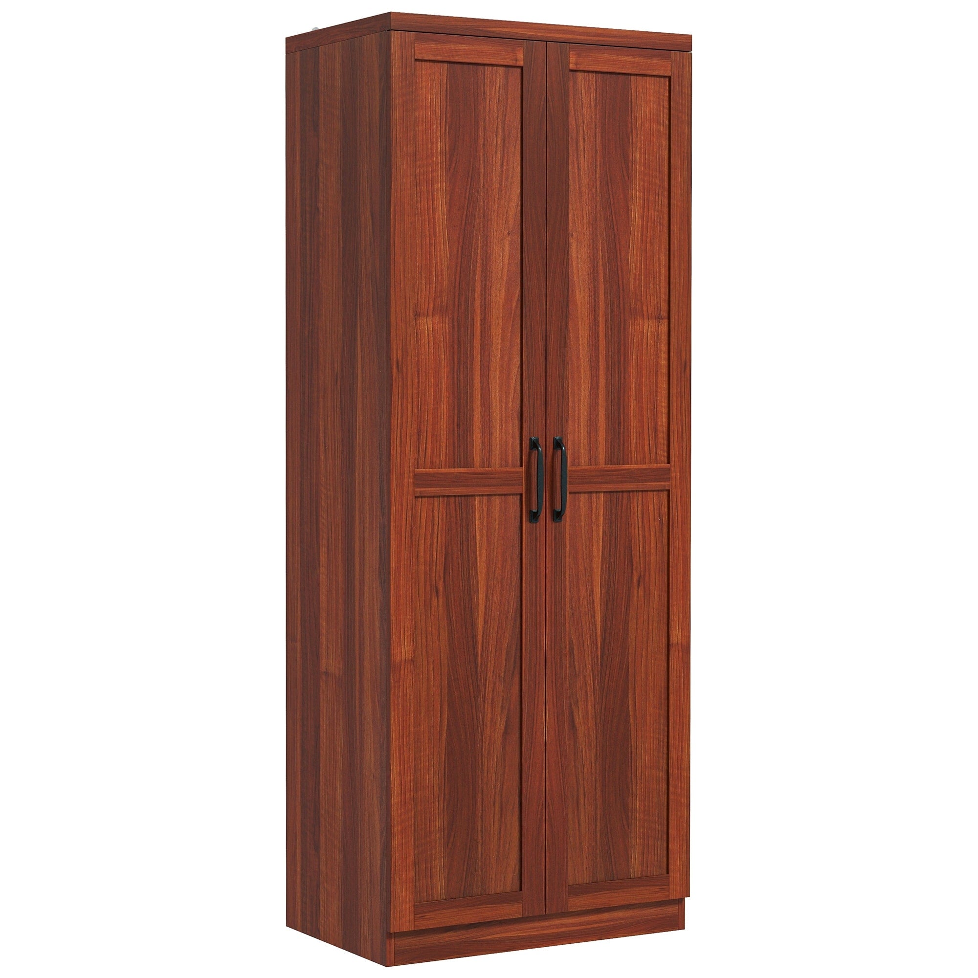 HOMCOM Garde-manger de cuisine 63 pouces à 2 portes, armoire de rangement autoportante avec 5 étagères et 2 étagères réglables pour salle à manger