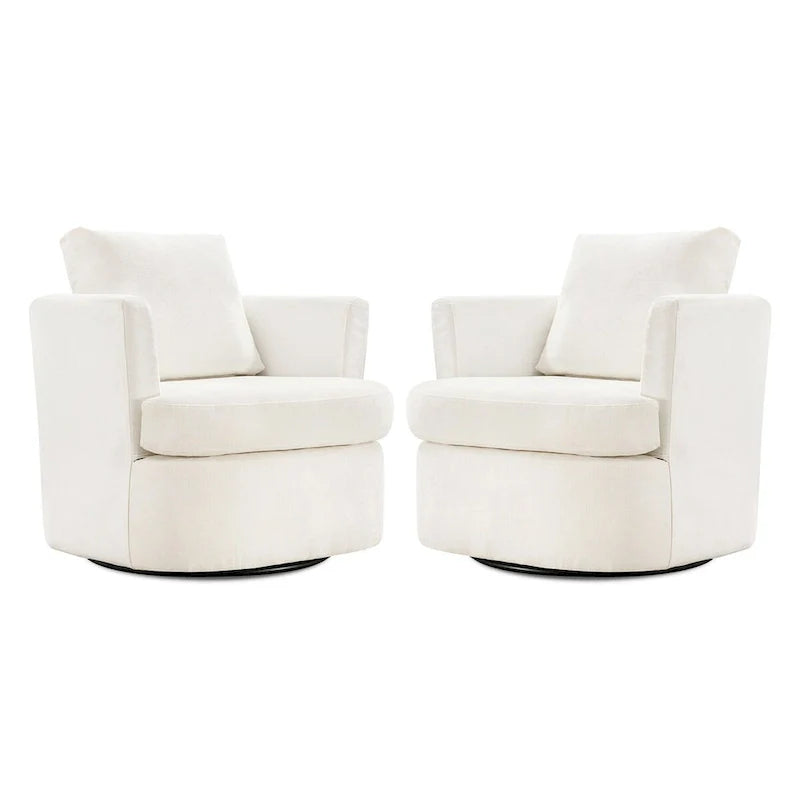 Fauteuils pivotants modernes Chenille pour salon