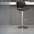 Tabouret de bar réglable pivotant à coussin en cuir