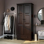 Palace Imports Armoire flexible 100 % bois massif avec poignées en métal ou en bois