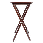 Ensemble de 4 tables d'appoint pliantes en noyer antique riche de 65,4 cm