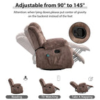 Fauteuil inclinable et pivotant à 360° avec massage manuel, chaleur et vibrations